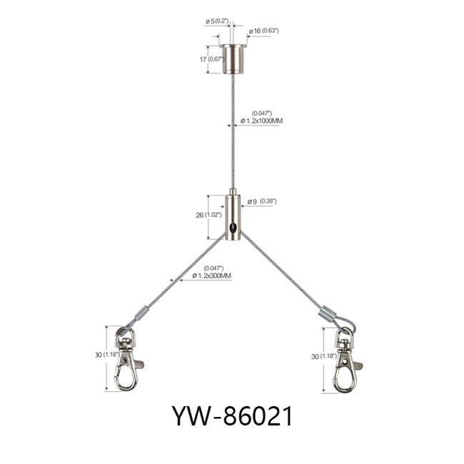 Y Type Nickel Plated حمالة صدرss اrt Cable Hanging اnd Picture Hanging System YW86021 0